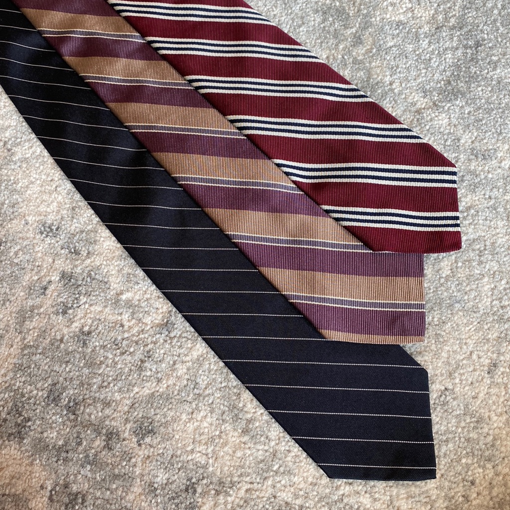 Robert Talbott For Pincus Striped Silk Ties - 3pcs